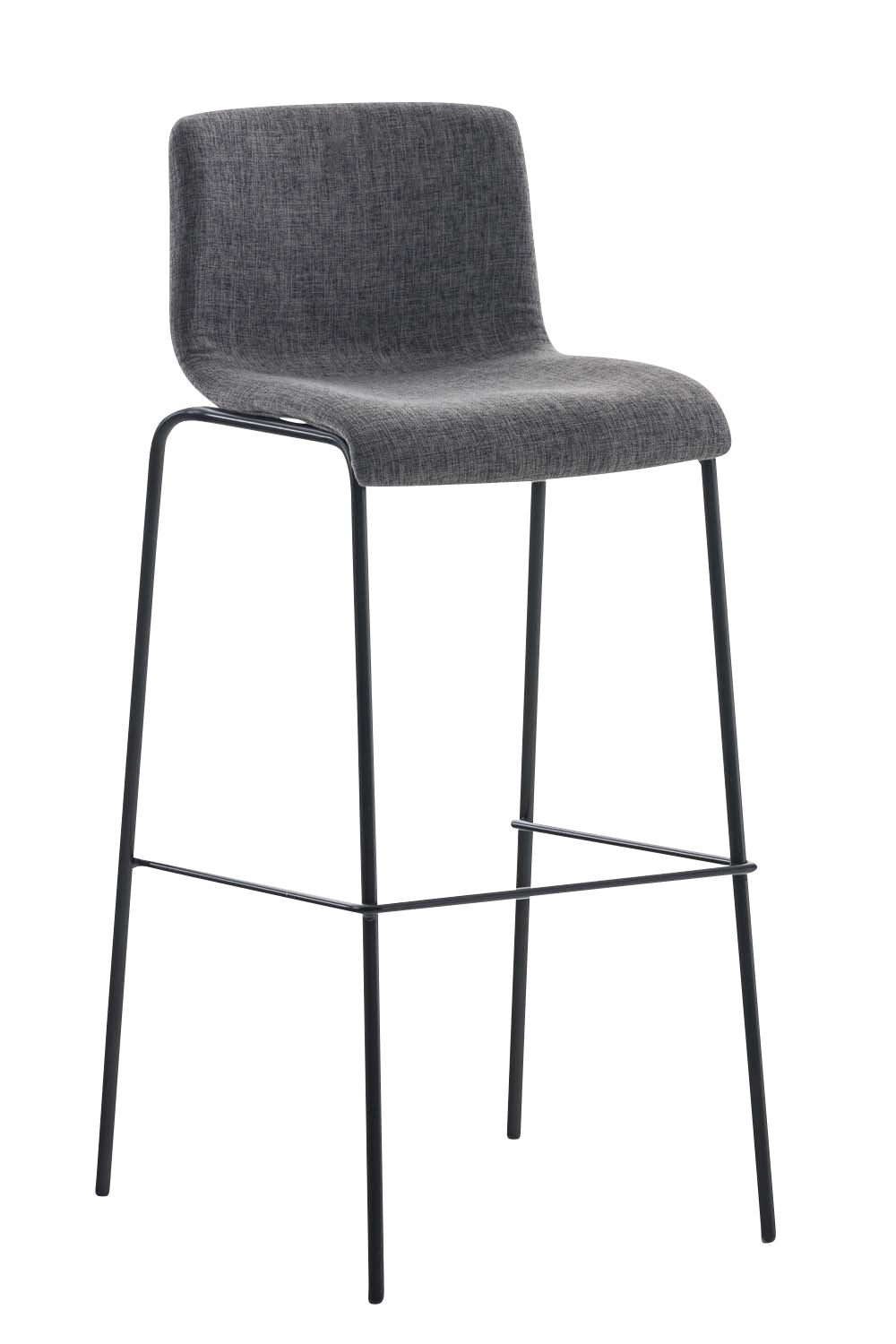 Set van 2 Moderne Barkrukken - Hoge Krukken - Comfortabel Zitcomfort, Stapelbaar Design Kleur lichtgrijs