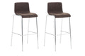 Set van 2 Barkrukken - Bistrostoelen - Modern Design & Hoge Zitcomfort Kleur bruin