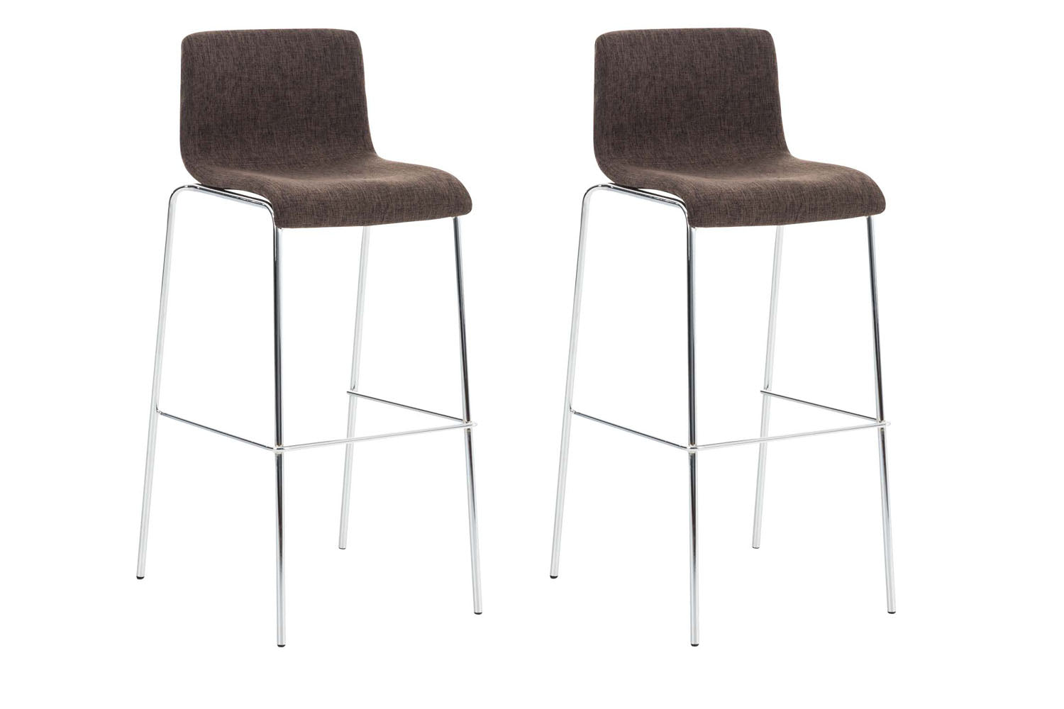 Set van 2 Barkrukken - Bistrostoelen - Modern Design & Hoge Zitcomfort Kleur bruin