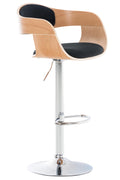 Design Barkruk - Kruk - Ergonomisch Zitcomfort, 360° Draaibaar & Verstelbaar Kleur natuur/schwarz