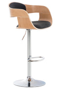 Design Barkruk - Kruk - Ergonomisch Zitcomfort, 360° Draaibaar & Verstelbaar Kleur natuur/donkergrijs