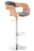Design Barkruk - Kruk - Ergonomisch Zitcomfort, 360° Draaibaar & Verstelbaar Kleur natuur/lichtgrijs