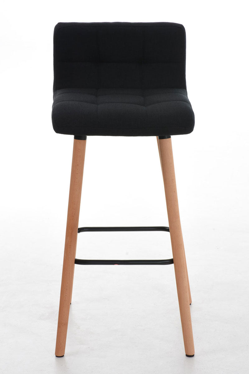 Set van 2 Elegante Barkrukken - Hoge Krukken - Onderhoudsvriendelijke Stof Kleur zwart