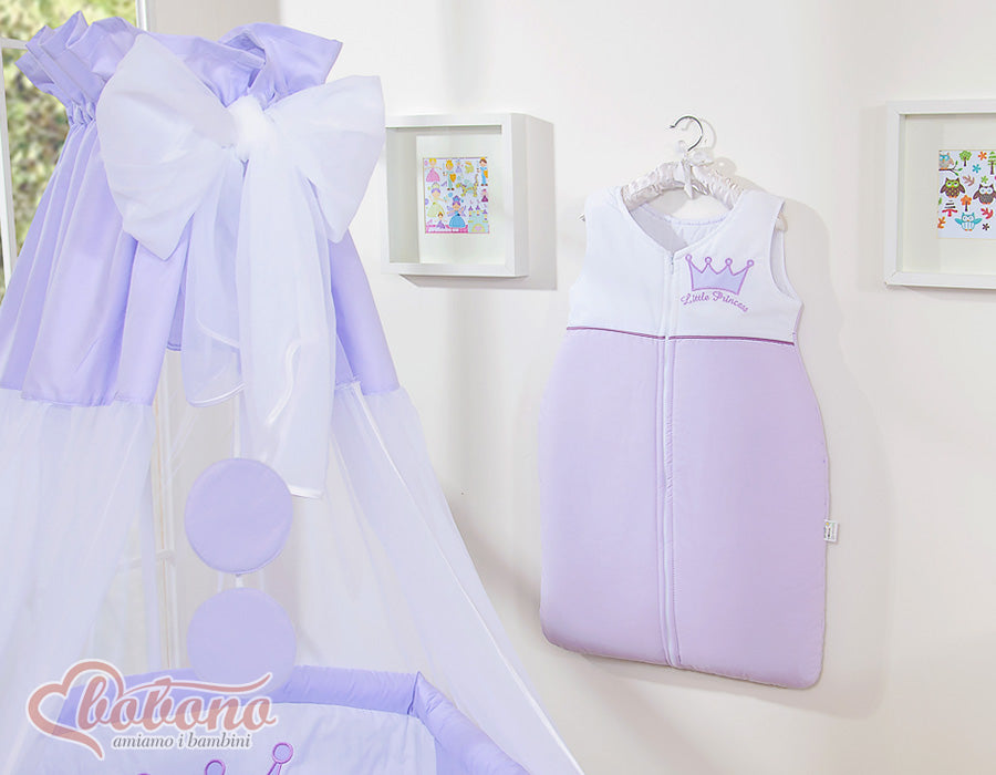 Chiffongsänghimmel - himmelsgardin - skydd mot ljus och drag, lila, för spjälsäng eller barnsäng