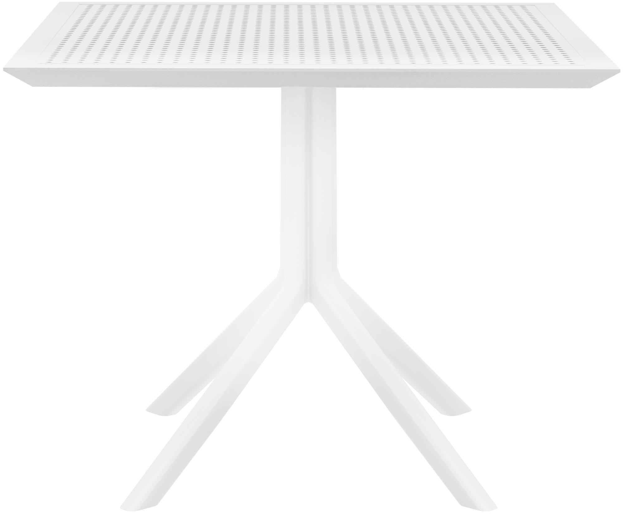 Tafel 80x80cm - Bisto Tafel - Weerbestendig Polypropyleen, UV-bestendig Kleur wit