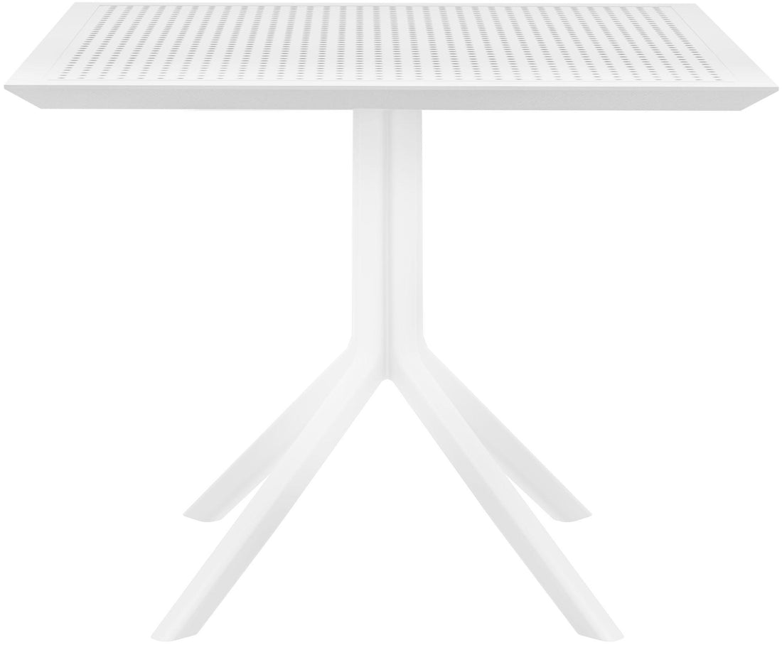 Tafel 80x80cm - Bisto Tafel - Weerbestendig Polypropyleen, UV-bestendig Kleur wit