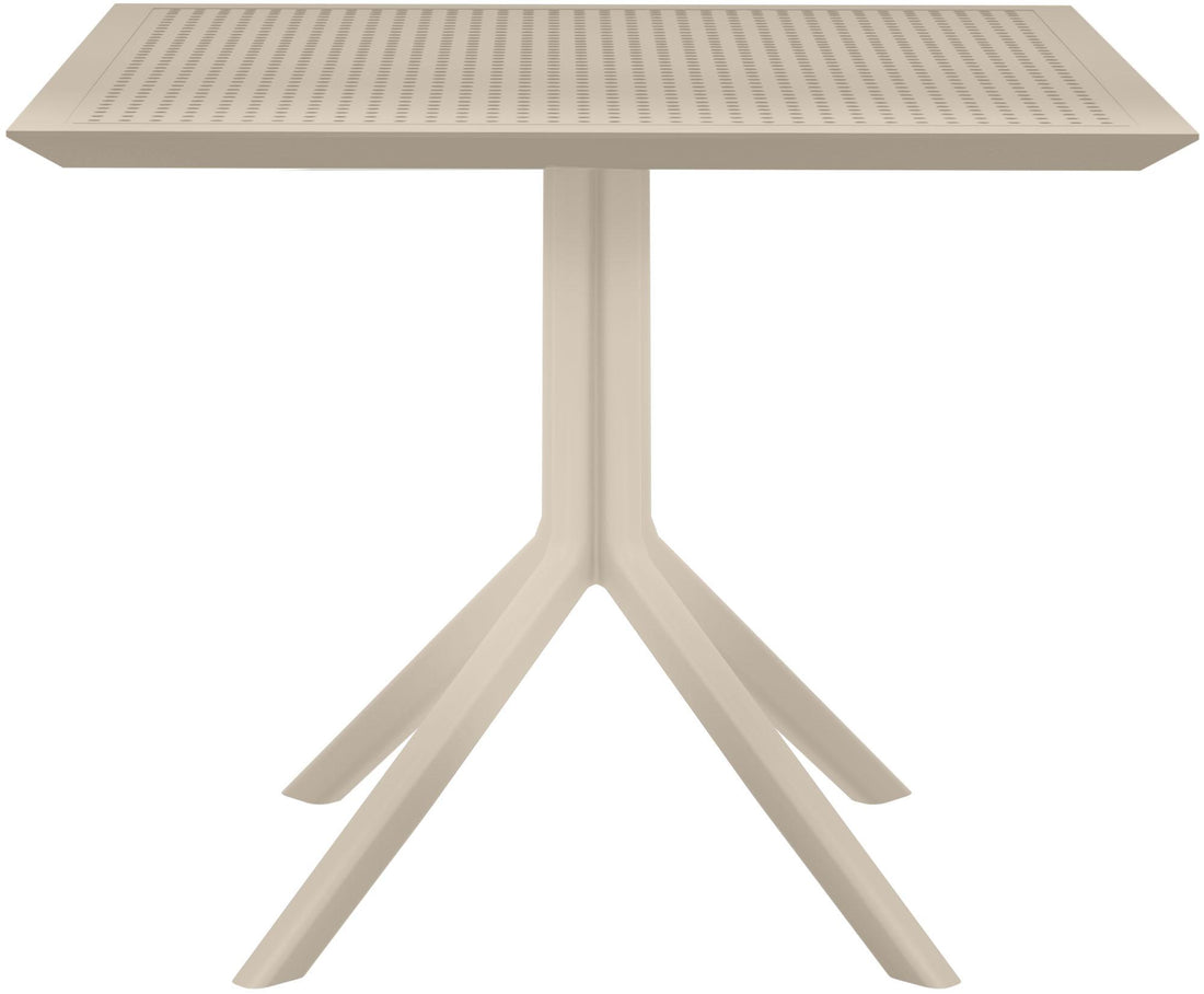Tafel 80x80cm - Bisto Tafel - Weerbestendig Polypropyleen, UV-bestendig Kleur wit