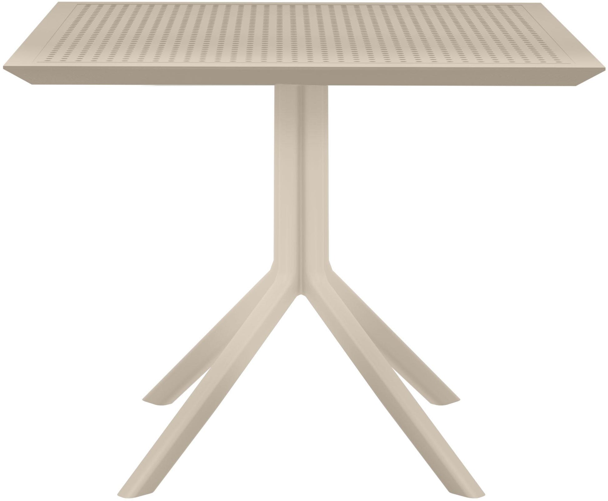 Tafel 80x80cm - Bisto Tafel - Weerbestendig Polypropyleen, UV-bestendig Kleur taupe