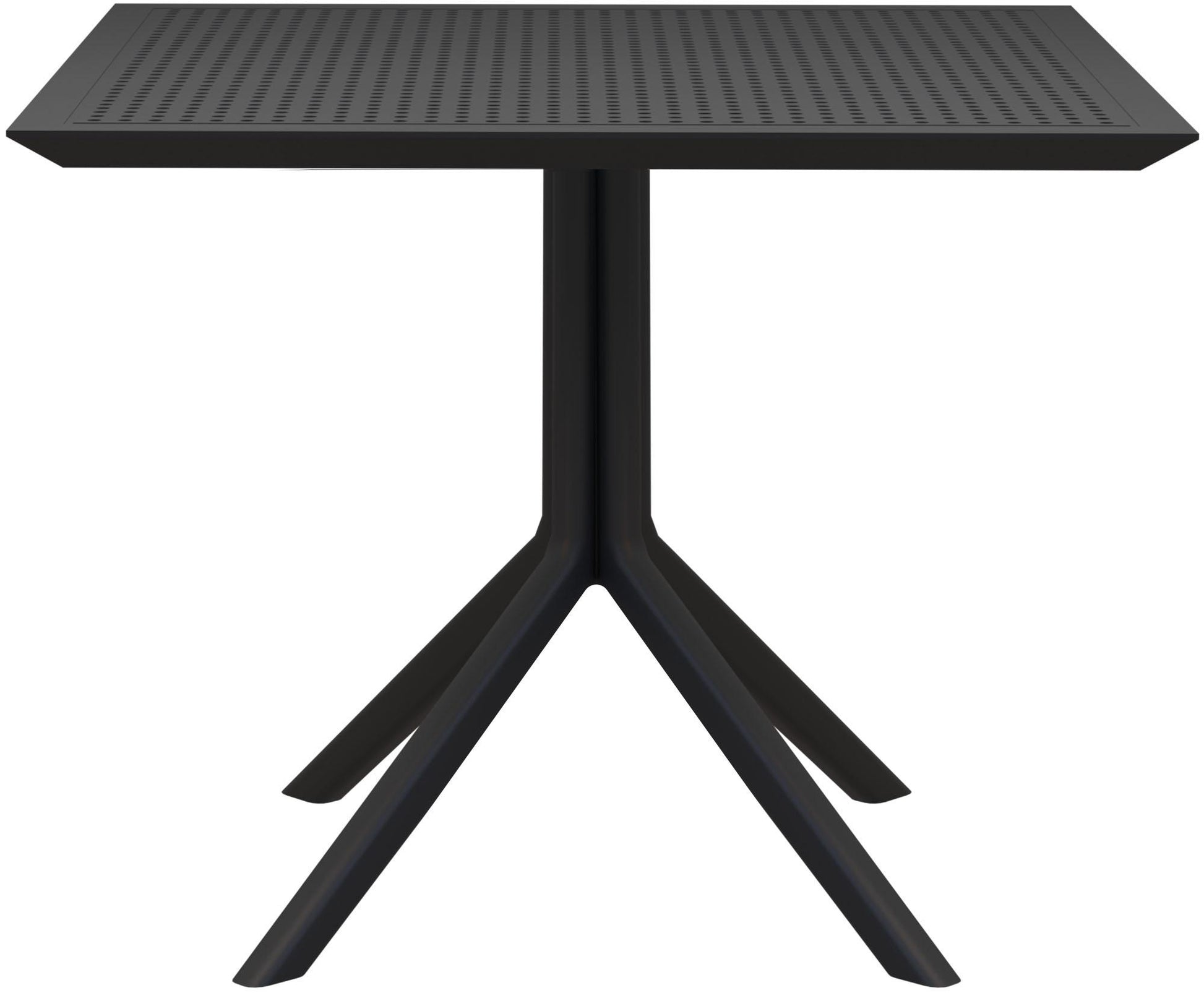 Tafel 80x80cm - Bisto Tafel - Weerbestendig Polypropyleen, UV-bestendig Kleur zwart