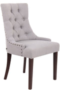 Elegante Eetkamerstoel - Stijlvolle Keukenstoel, Hoog Zitcomfort, Rubberhouten Frame Kleur grijs Onderstel Kleur antiek