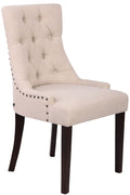Elegante Eetkamerstoel - Stijlvolle Keukenstoel, Hoog Zitcomfort, Rubberhouten Frame Kleur crème Onderstel Kleur antiek