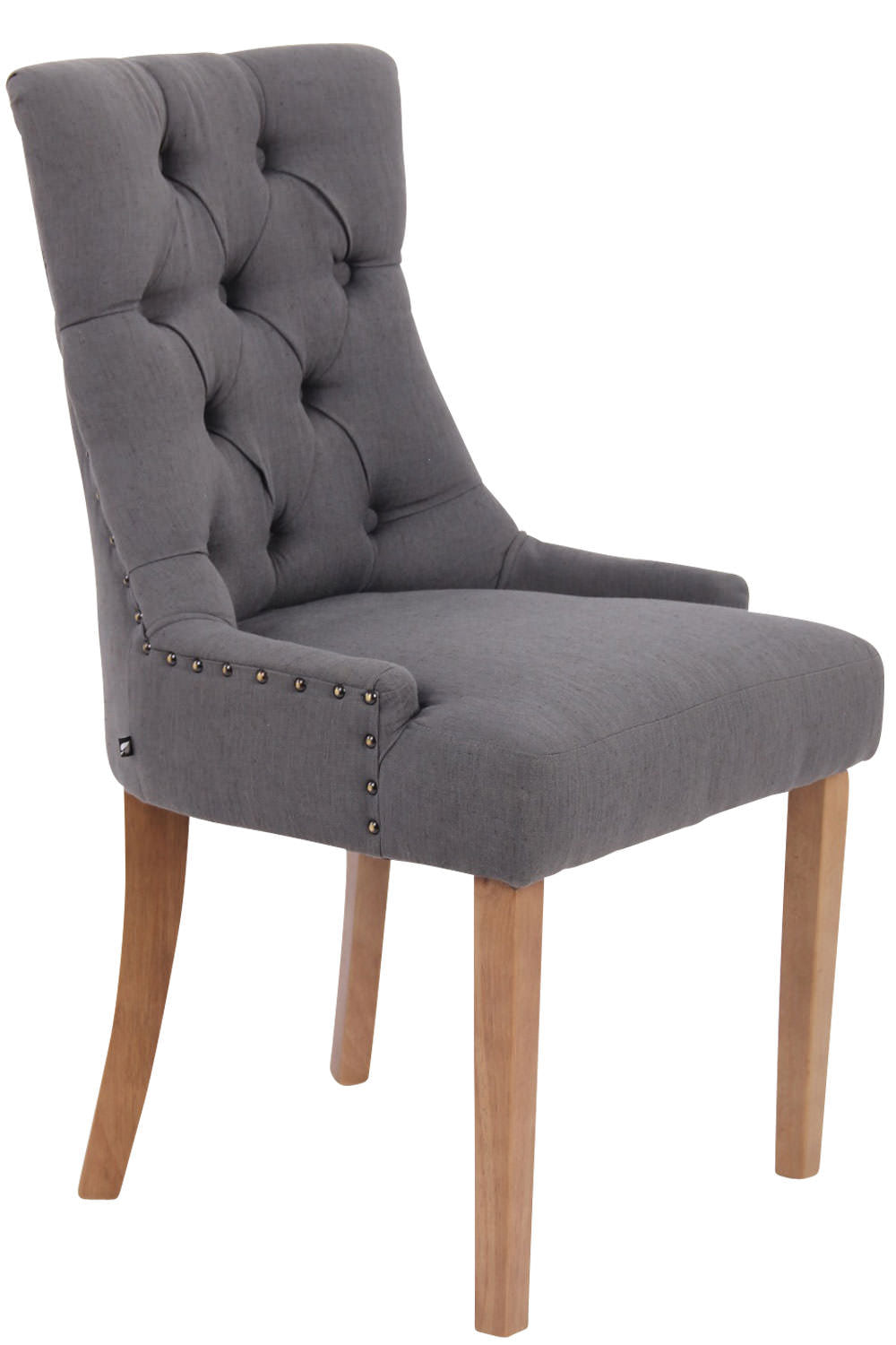Elegante Eetkamerstoel - Stijlvolle Keukenstoel, Hoog Zitcomfort, Rubberhouten Frame Kleur donkergrijs Onderstel Kleur antiek-helder