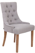 Elegante Eetkamerstoel - Stijlvolle Keukenstoel, Hoog Zitcomfort, Rubberhouten Frame Kleur grijs Onderstel Kleur antiek-helder