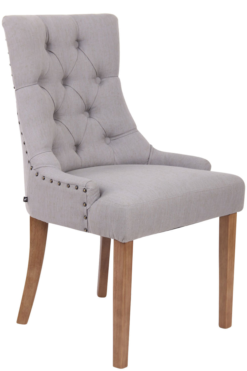 Elegante Eetkamerstoel - Stijlvolle Keukenstoel, Hoog Zitcomfort, Rubberhouten Frame Kleur grijs Onderstel Kleur antiek-helder