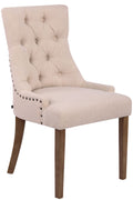 Elegante Eetkamerstoel - Stijlvolle Keukenstoel, Hoog Zitcomfort, Rubberhouten Frame Kleur crème Onderstel Kleur antiek-helder