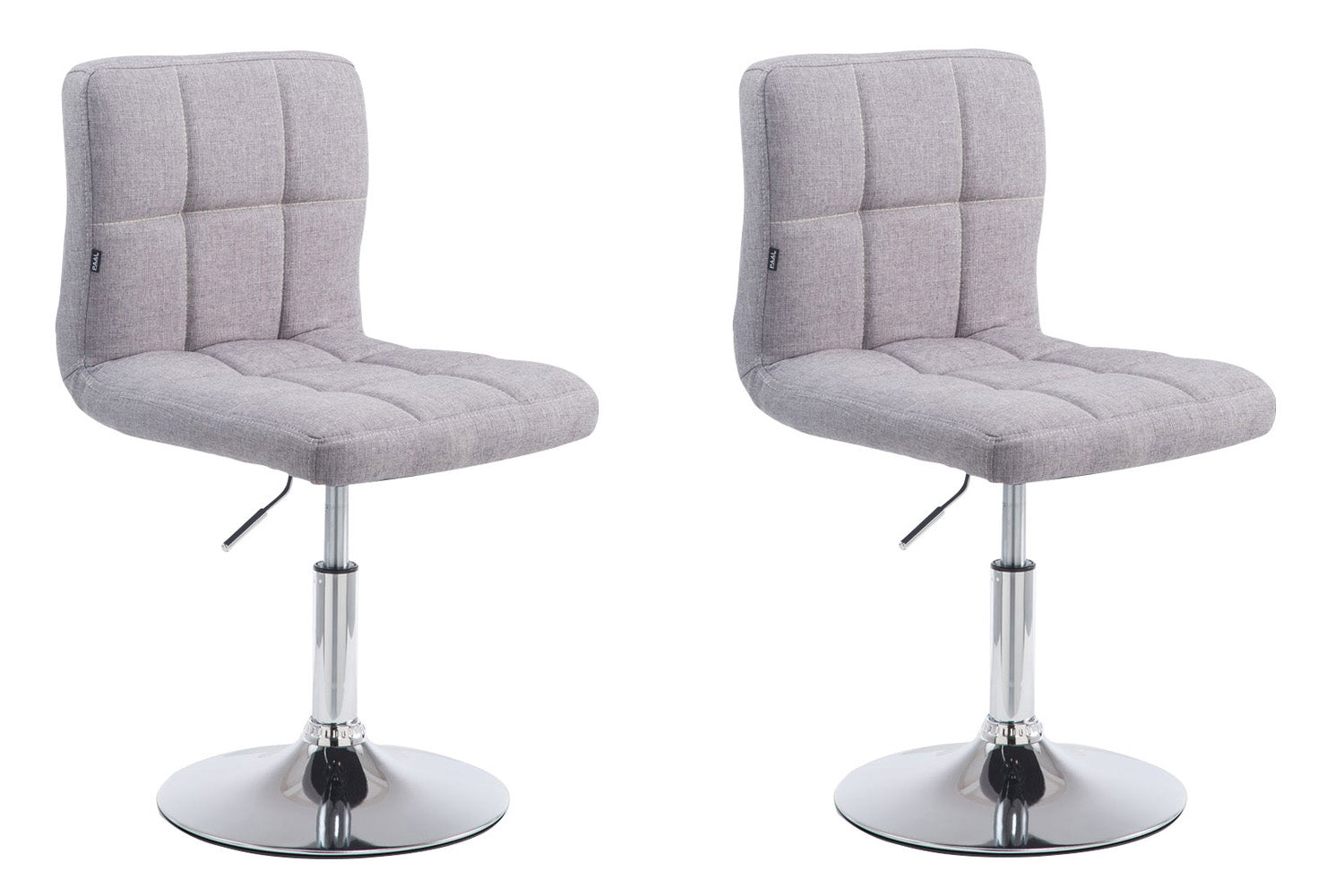 2-delige Set Lounger Stoelen - Barkrukken - Verstelbaar Comfort Kleur grijs