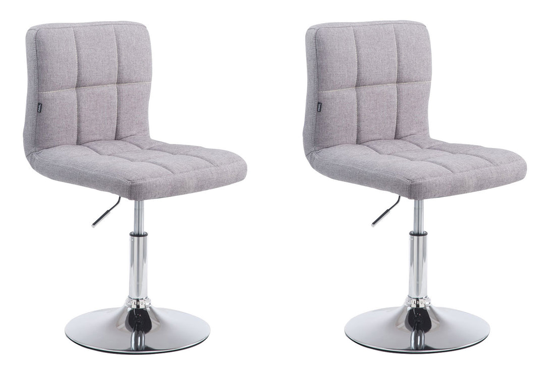 2-delige Set Lounger Stoelen - Barkrukken - Verstelbaar Comfort Kleur grijs