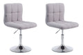 2-delige Set Lounger Stoelen - Barkrukken - Verstelbaar Comfort Kleur grijs