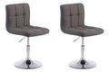 2-delige Set Lounger Stoelen - Barkrukken - Verstelbaar Comfort Kleur donkergrijs