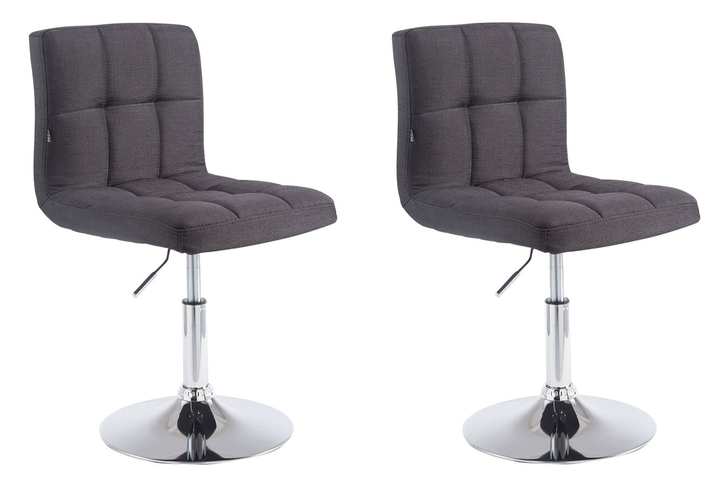 2-delige Set Lounger Stoelen - Barkrukken - Verstelbaar Comfort Kleur zwart