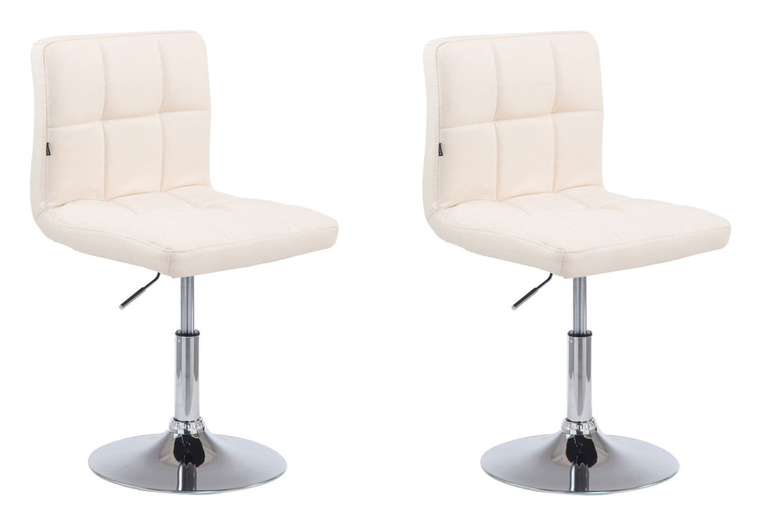2-delige Set Lounger Stoelen - Luxe Kunstleer - Hoogte Verstelbaar, Chroom-look Frame Kleur zwart