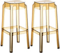 Barkrukken Set - Hoge Krukken, UV-bestendig & Stapelbaar Design - Modern & Functioneel Kleur barnsteen