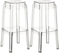 Barkrukken Set - Hoge Krukken, UV-bestendig & Stapelbaar Design - Modern & Functioneel Kleur transparant