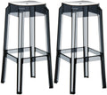 Barkrukken Set - Hoge Krukken, UV-bestendig & Stapelbaar Design - Modern & Functioneel Kleur zwart