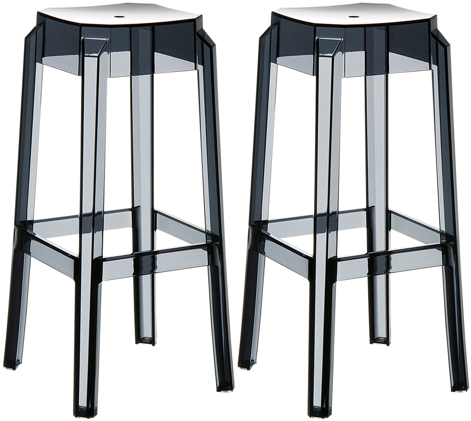 Barkrukken Set - Hoge Krukken, UV-bestendig & Stapelbaar Design - Modern & Functioneel Kleur zwart