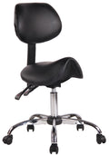 Ergonomische Werkkruk - Zadelkruk - Comfortabel & Verstelbaar, Kunstleer, 5 wielen, Zwart Kleur zwart