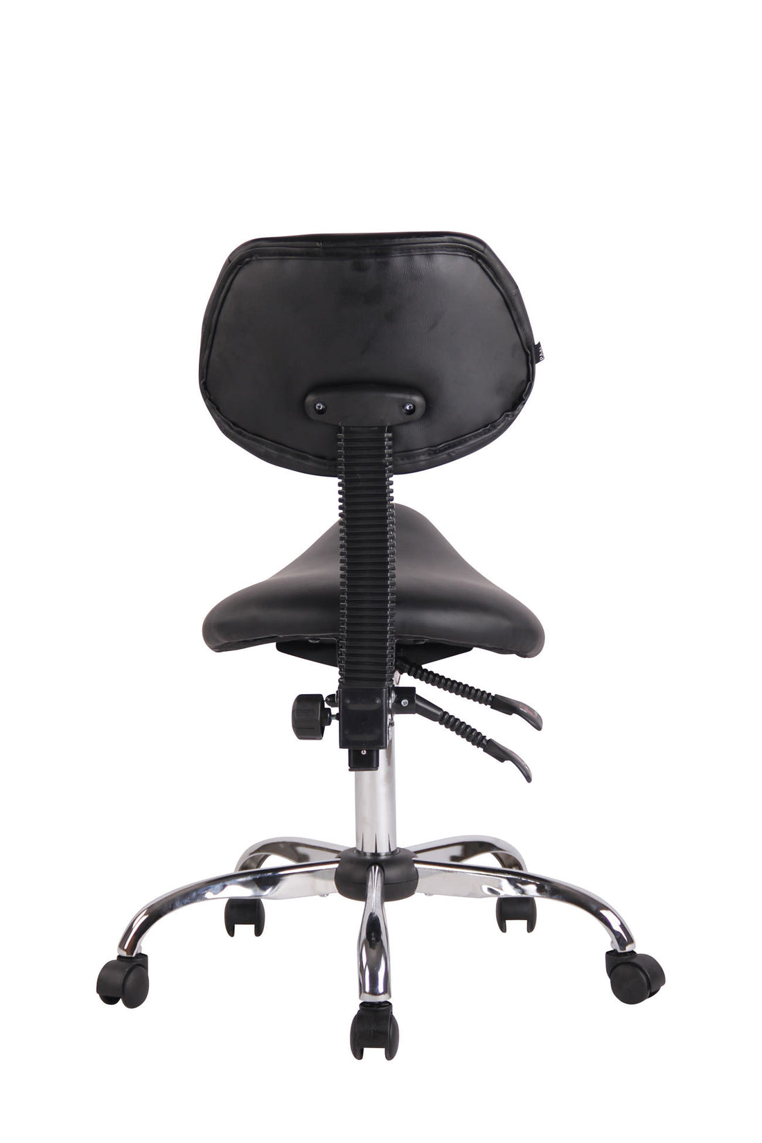 Ergonomische Werkkruk - Zadelkruk - Comfortabel & Verstelbaar, Kunstleer, 5 wielen, Zwart Kleur zwart