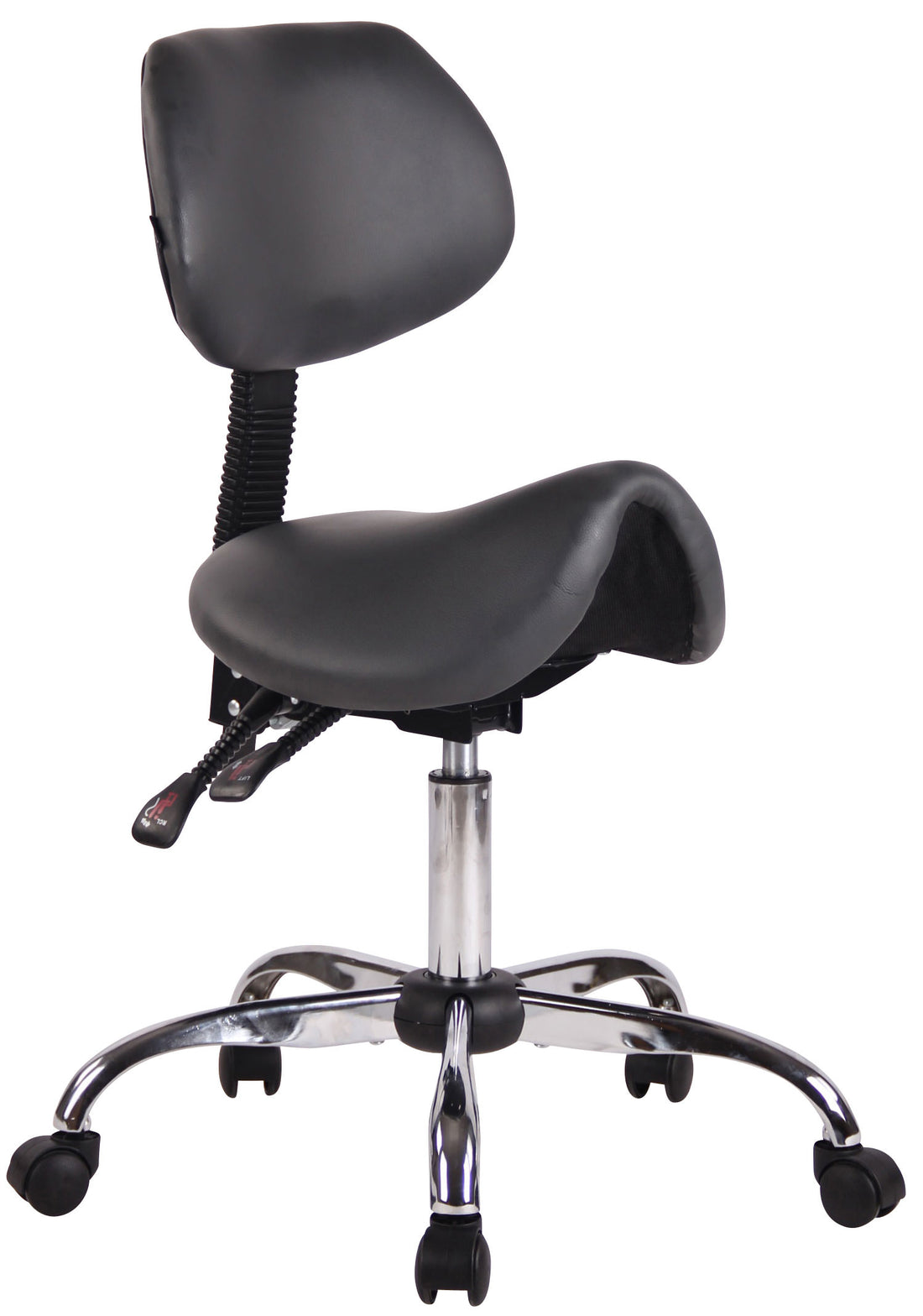 Werkkruk - Zadelstoel - Comfortabele Zitting, Ideaal voor Medische Praktijken & Salons Kleur wit