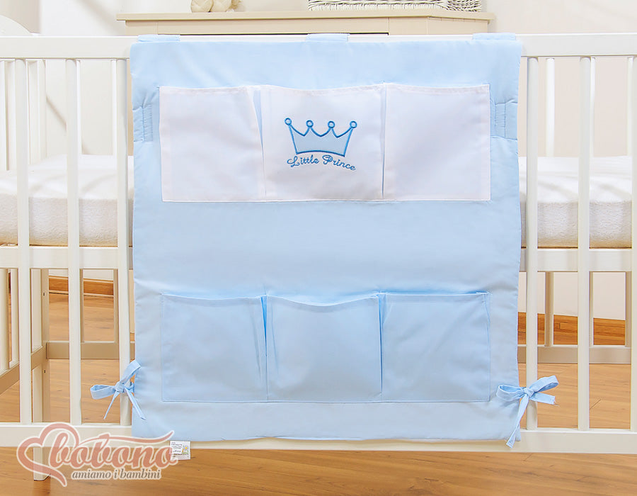 Spjälsängsorganisatör Lilla prinsen/prinsessan - Sängorganisatör - 6 rymliga förvaringsfickor för optimal användning