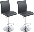 2-delige set Barkrukken - Hoge stoelen - Comfortabele hoogteverstelbaarheid, Kunstleer Afwerking Kleur zwart