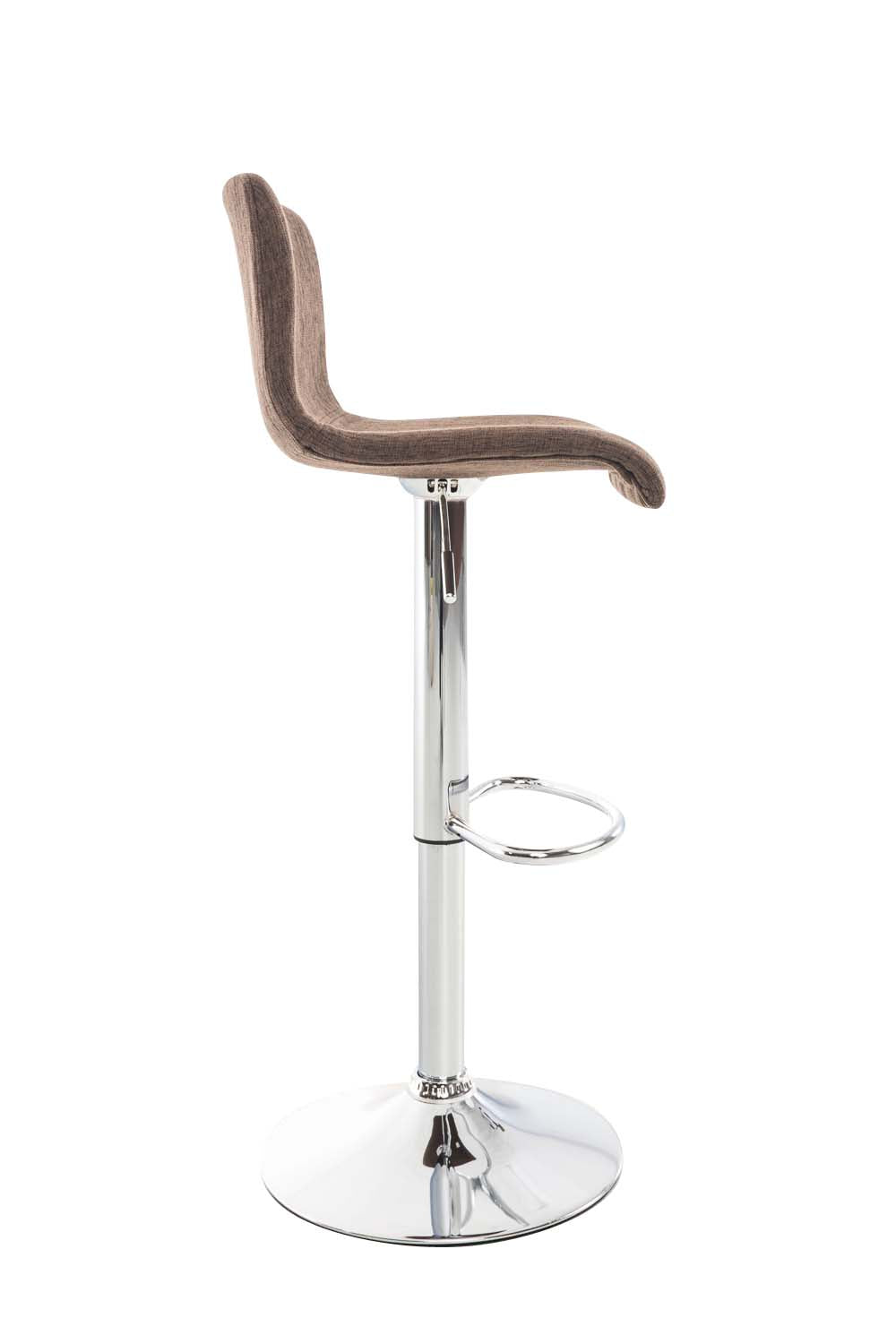 Set van 2 Stoffen Barkrukken - Barstoelen - Ergonomisch Ontwerp & Verstelbare Hoogte Kleur bruin