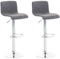 Set van 2 Moderne Barkrukken - Barstoelen - Ergonomisch Zitcomfort Kleur lichtgrijs