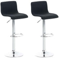 2-delige Set Barkrukken Stoffen Zitting - Bistrostoelen - Ergonomisch Comfortabel Kleur zwart Onderstel Kleur chroom