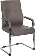 Bezoekersstoel - Gaststoel - Hoog Zitcomfort, Ergonomisch Design, Kunstleer/Stof Optie Kleur donkergrijs Materiaal Stof