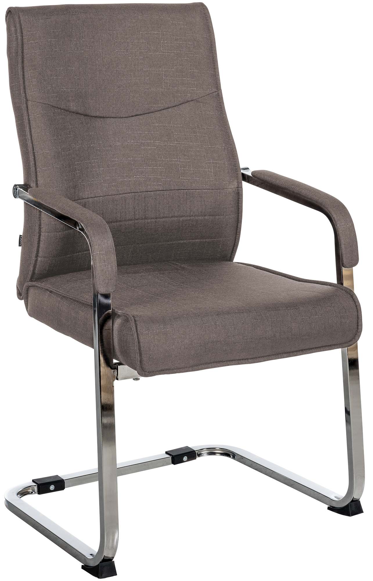 Bezoekersstoel - Gaststoel - Hoog Zitcomfort, Ergonomisch Design, Kunstleer/Stof Optie Kleur donkergrijs Materiaal Stof
