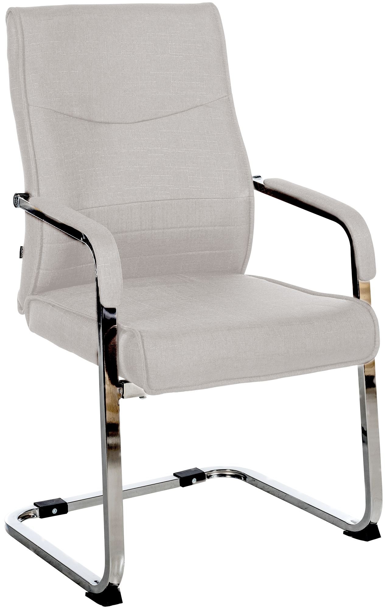 Bezoekersstoel - Gaststoel - Hoog Zitcomfort, Ergonomisch Design, Kunstleer/Stof Optie Kleur grijs Materiaal Stof