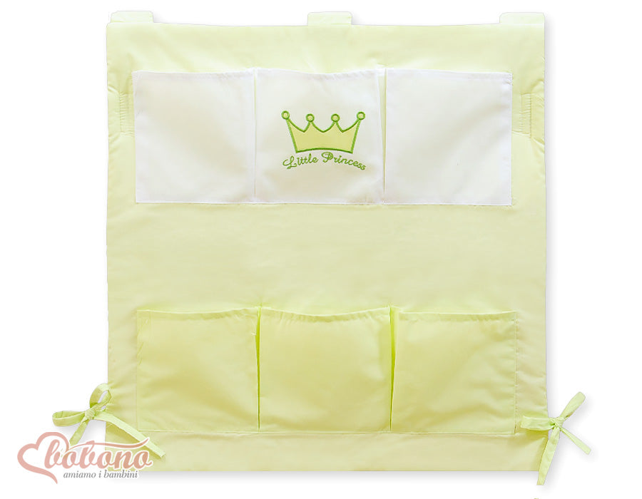 Spjälsängsorganisatör Lille prinsen/prinsessan - Spjälsängsförvaring - 6 praktiska förvaringspåsar, 100 % bomull