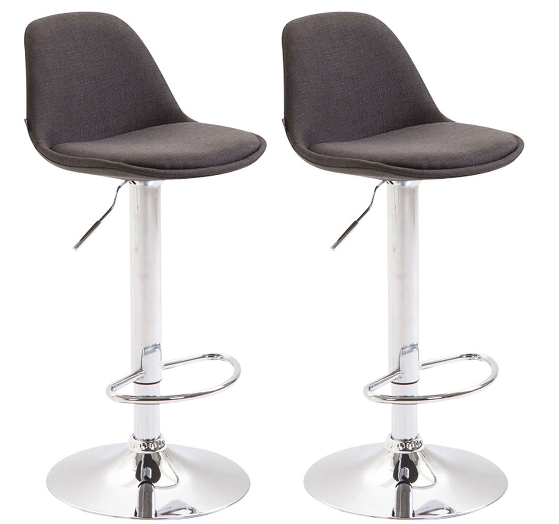 Barkruk - Kruk - Hoogte verstelbaar en comfortabel - Metalen Chroom Frame Kleur blauw