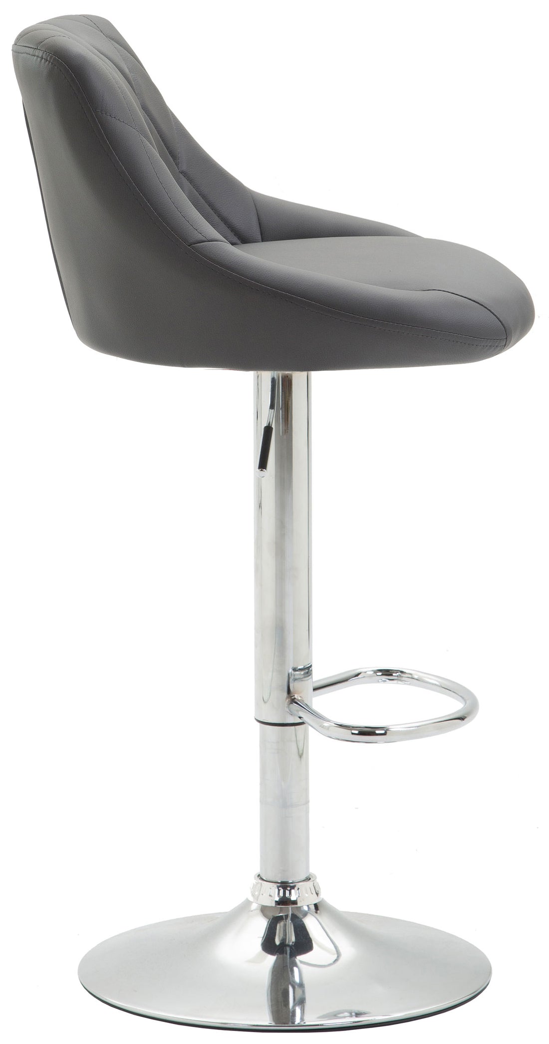 Set van 2 Elegante Barkrukken - Kunstleren Stoelen - Verstelbare Hoogte Kleur grijs