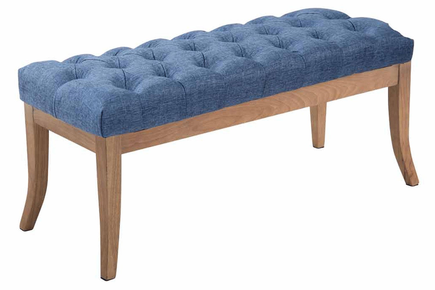 Gestoffeerde bank - Sofa - Chesterfield-design, Comfortabele zitplek, 100% Polyester Stof Kleur blauw Maat