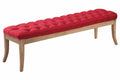 Gestoffeerde bank - Sofa - Chesterfield-design, Comfortabele zitplek, 100% Polyester Stof Kleur rood Maat