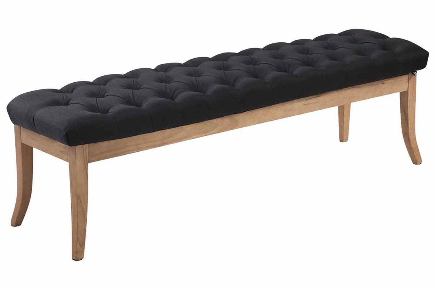 Gestoffeerde bank - Sofa - Chesterfield-design, Comfortabele zitplek, 100% Polyester Stof Kleur zwart Maat