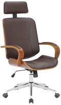 Ergonomische Bureaustoel - Zitstoel - Verstelbaar Comfort, Geschikt voor Kantoor en Thuis Kleur walnoot/braun