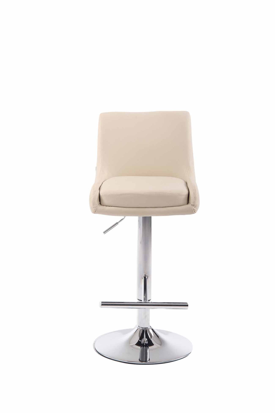 Kunstleren Barkruk - Elegante Kruk - 360° Draaibaar & In Hoogte Verstelbaar Kleur crème