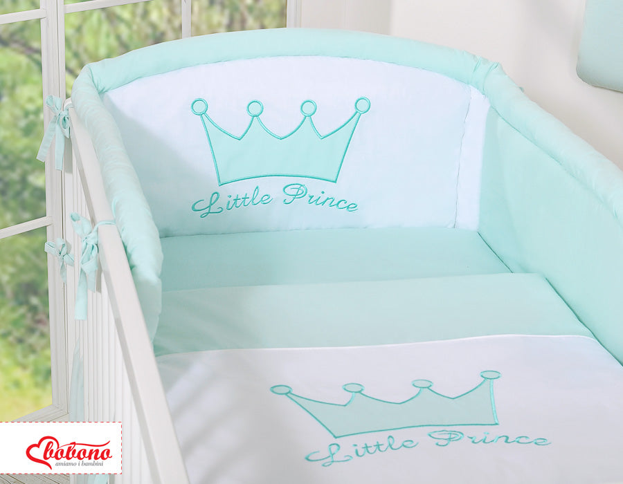 Universele babybedbumper - wiegbeschermer - extra zacht & veilig, ademend, mint, 188x35 cm