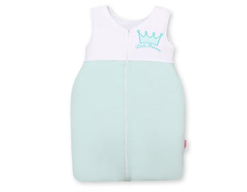 Sovsäck - barnsovsäck - antiallergisk och extra varm, 100% bomull, Lilla prinsessan mintgrön
